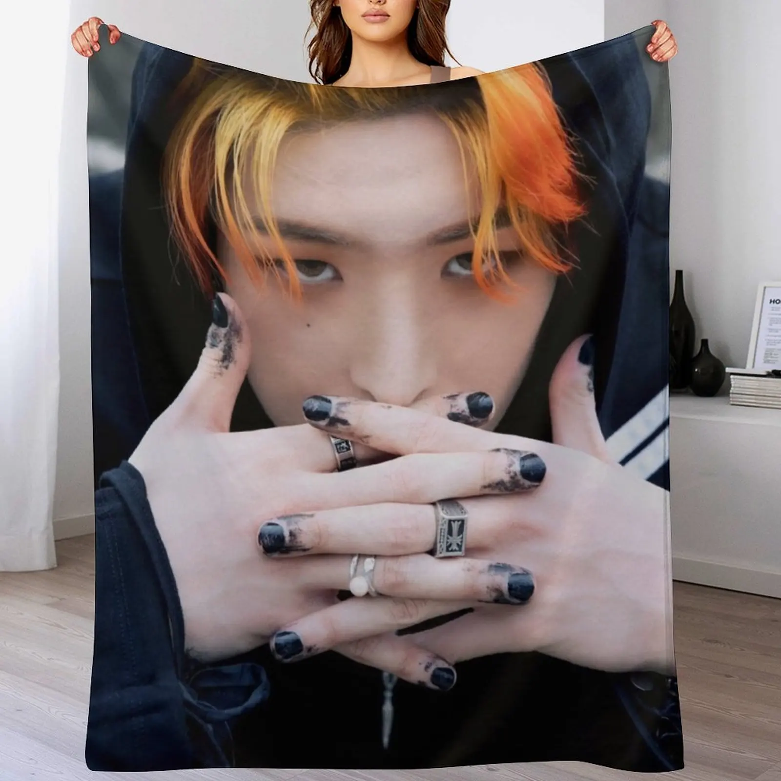 

ATEEZ MINGI HALAZIA Throw Blanket Softest bed plaid Blankets