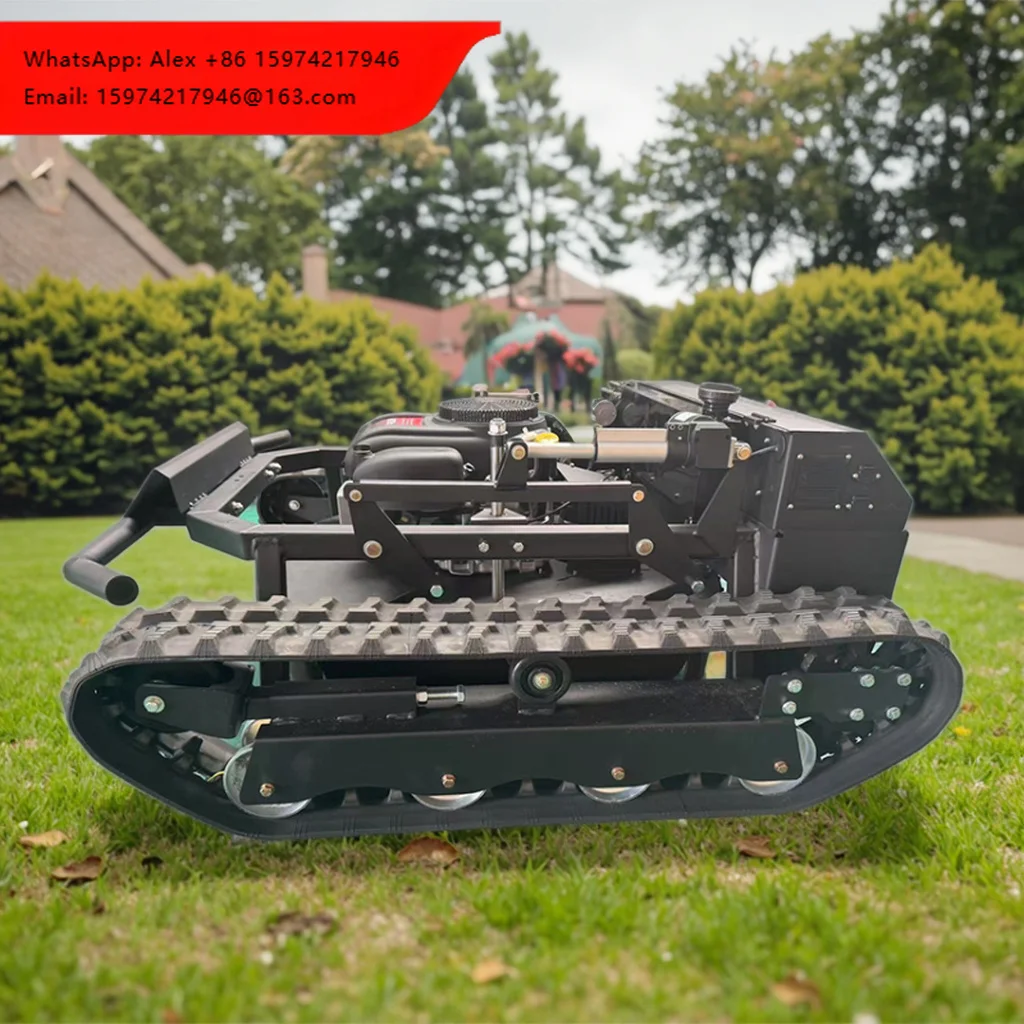 NEW Lawn Tractor Crawler Robot Remote Control Machine Grass Cutter Lawn Mower