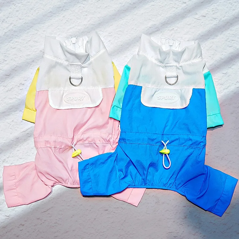 

Outdoor Bichon Sports Clothes Pet Dog Summer Sun Protection Clothes Breathable Puppy Four Legs Carrier Pants