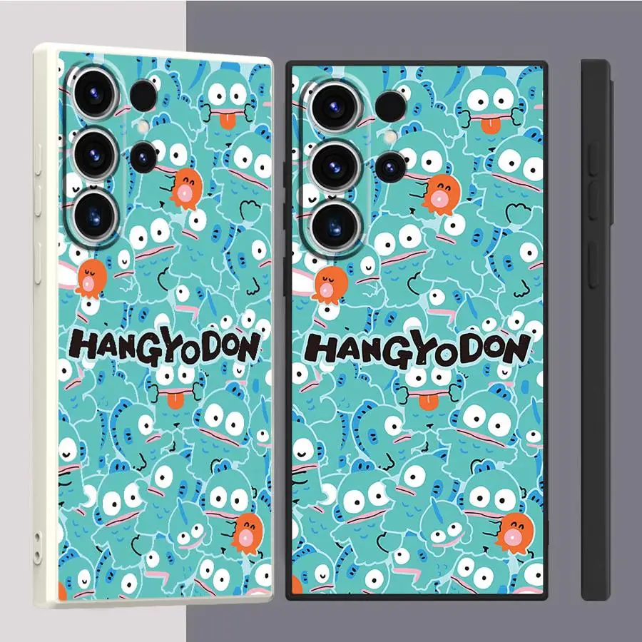 Casing Sampul Lembut untuk Samsung Galaxy S23 S25 Plus S20 FE Note 20 Ultra S25 S21 S24 S22 Ultra Kartun Hangyodon