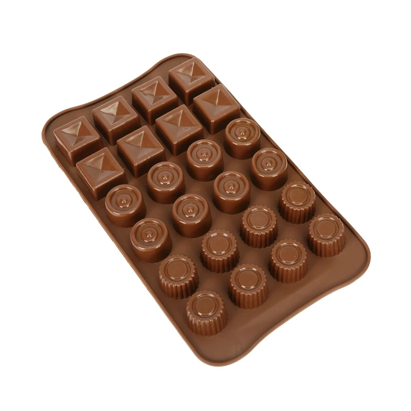 Molde cuadrado de silicona 3D para Chocolate, molde para dulces, conejo, oso, Aniaml para gelatina, trufa Fudge, cubo de hielo, herramientas para