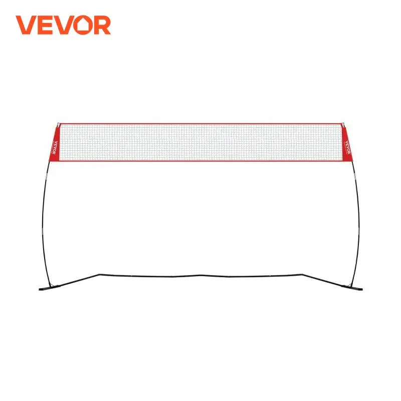 VEVOR Freestanding Volleyball Training Net for Indoor or Outdoor Use, Adjustable Height Portable Net System with Carrying Bag