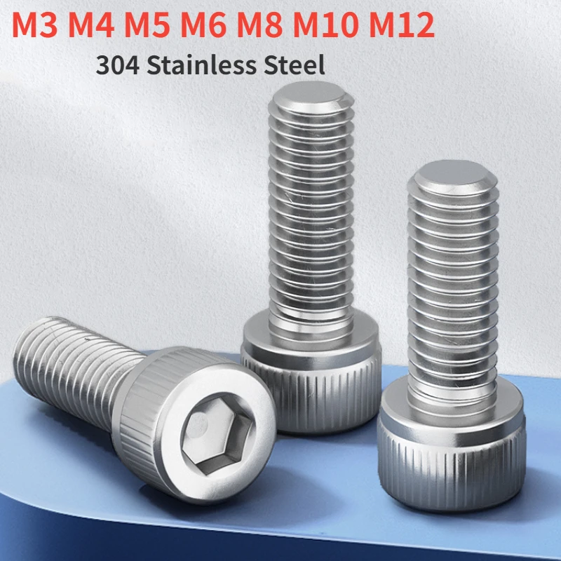 M3 M4 M5 M6 M8 M10 M12 304 Stainless Steel Reverse Thread Inner Hexagon Screw Anti-Wire Left-Handed  Bolt