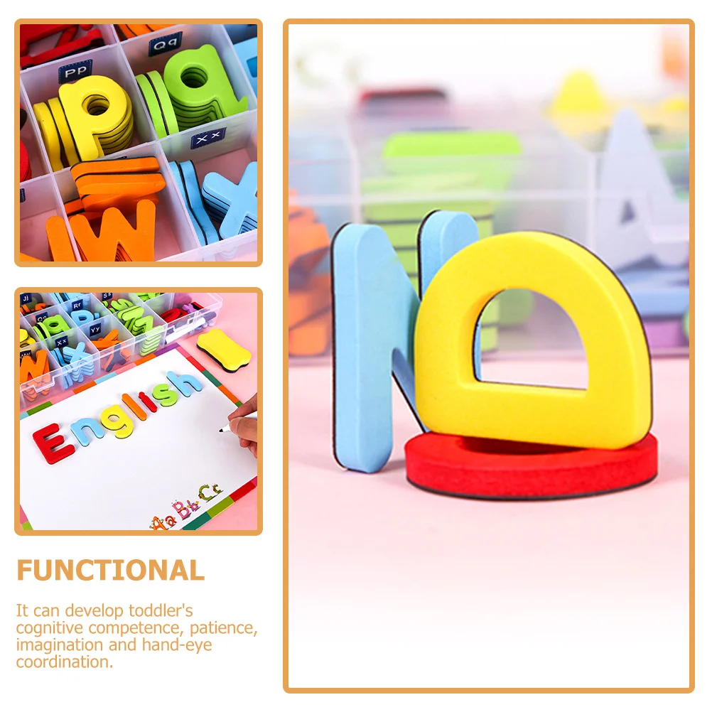 Planche à dessin magnétique avec lettres de l'alphabet, 1 ensemble, tableau blanc, apprentissage éducatif, éducation précoce, aimants de réfrigérateur pour enfants, main et oeil