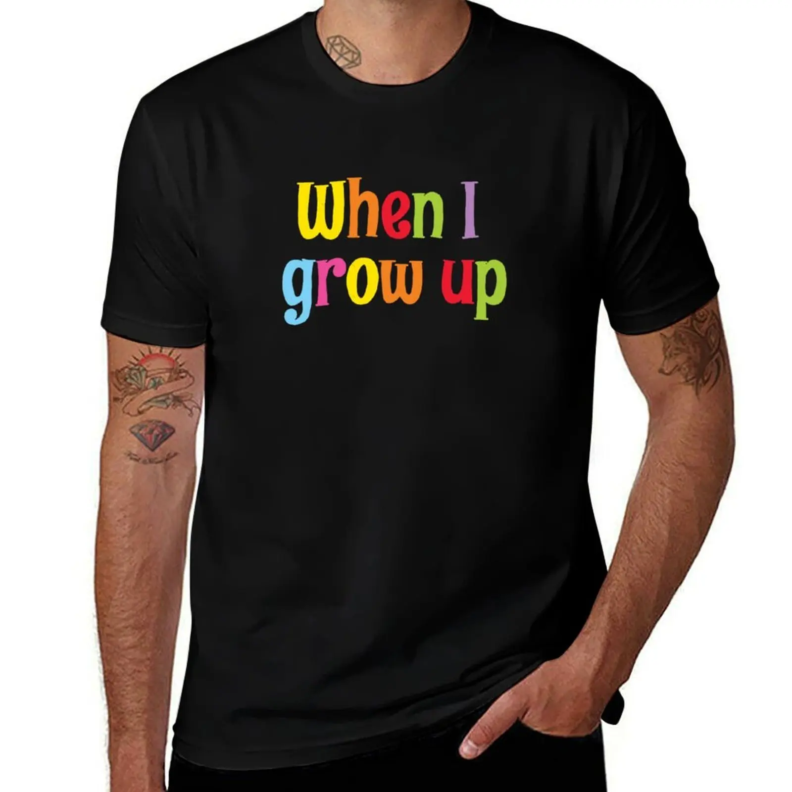 When I Grow Up T-Shirt Soft Anti-Shrink Cotton Tee T-Shirt