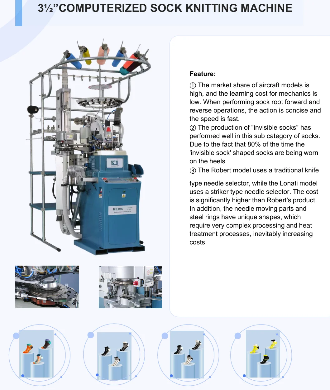 Macchina per la produzione di calzini funzionali completamente automatica a prezzo di fabbrica con macchina da cucire per calzini