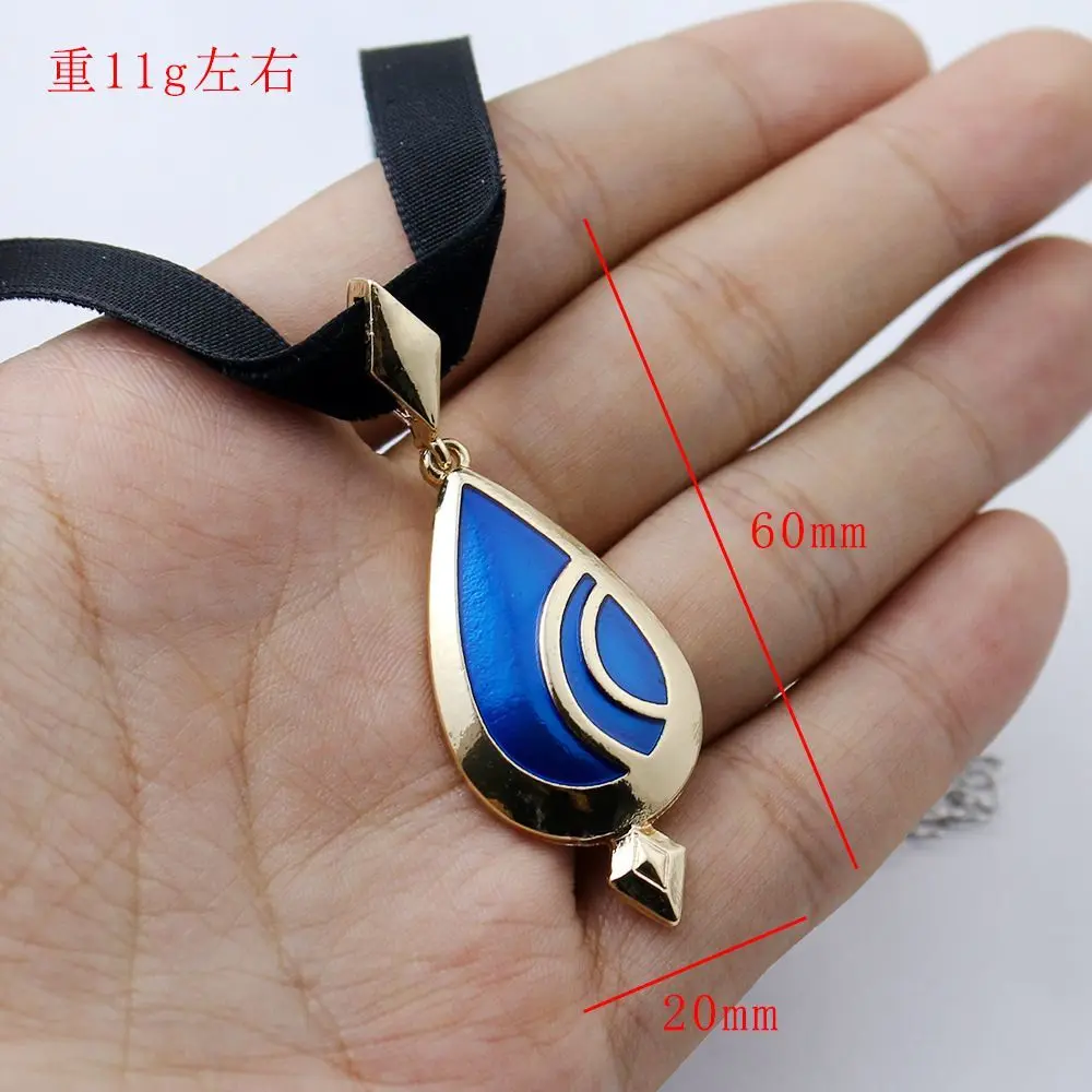 Game Impact Focalors Ousia Pneuma Vision Eye of God Brooch Metal Cos Necklace Earring Keychain For Cosplay Props Jewelry