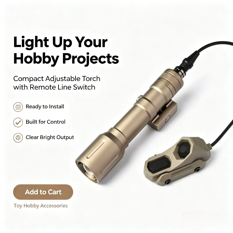 Hobby Model High Bright Flashlight AX Wired Remote Switch Alloy Illumination Component
