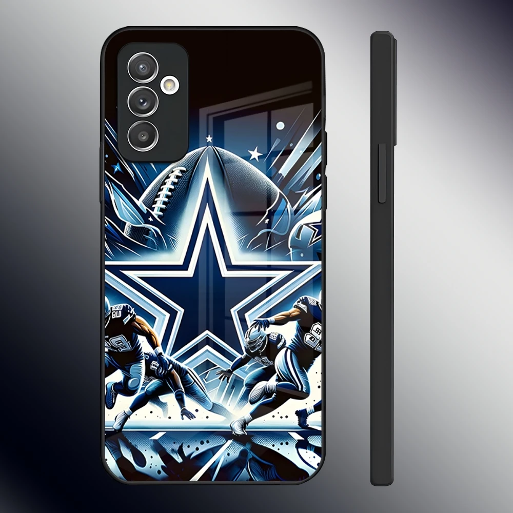 D-dallas cowboys-S Phone Case for Samsung S24 Ultra S23 S22 S20 Fe S21 Plus Galaxy A54 A34 A24 A53 M54 Note 20 Glass Back Cover