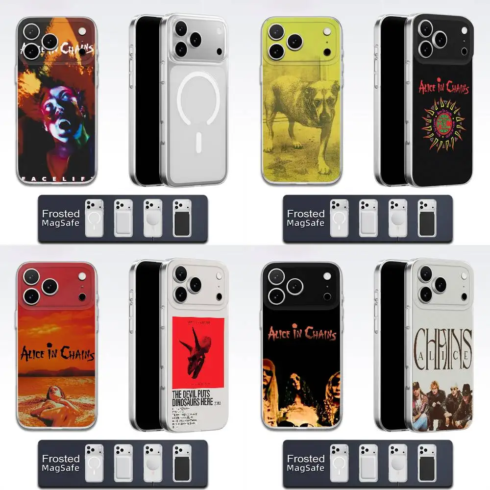 

A-Alice In Chains Dirt Facelift Phone Case For iPhone 17,16,15,14,13,12,11,Pro,Max,Plus,E,Air,Mini Magsafe Frosted Transparent