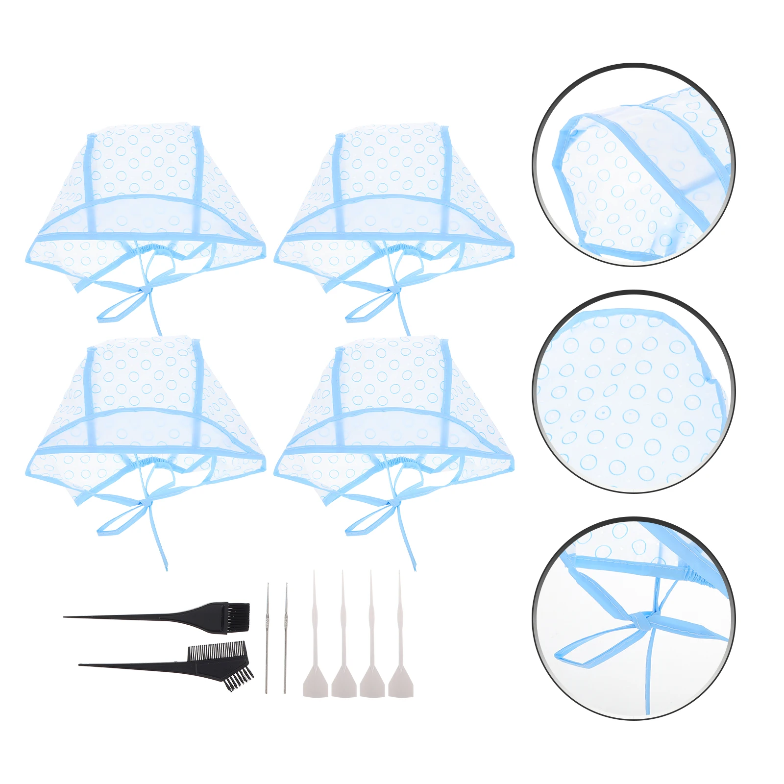 

12 шт., набор для окрашивания волос, регулируемая перфорированная шапка для салона «сделай сам», аксессуары для окрашивания волос