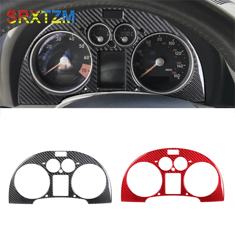 Carbon Fiber Car Instrument Panel Decorative Frame Dashboard Cover Stickers Trim For Audi TT MK1 8N 2001-2006 Interior