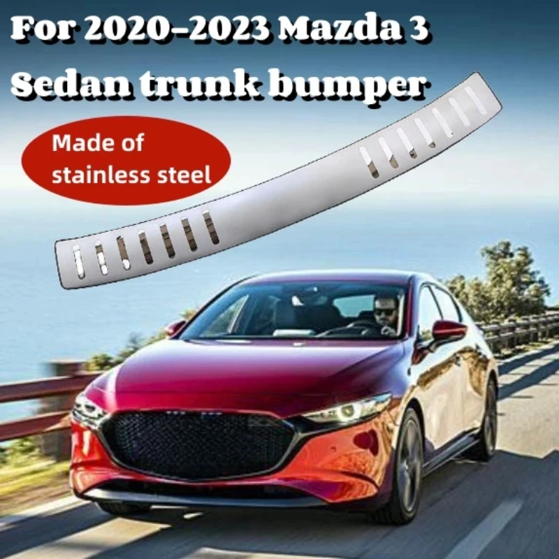 For Mazda3 Mazda 3 Axela rear styling Rear Bumper Protector Sill Trunk Rear guard Tread Plate Trim Accessories 2020 - 2023