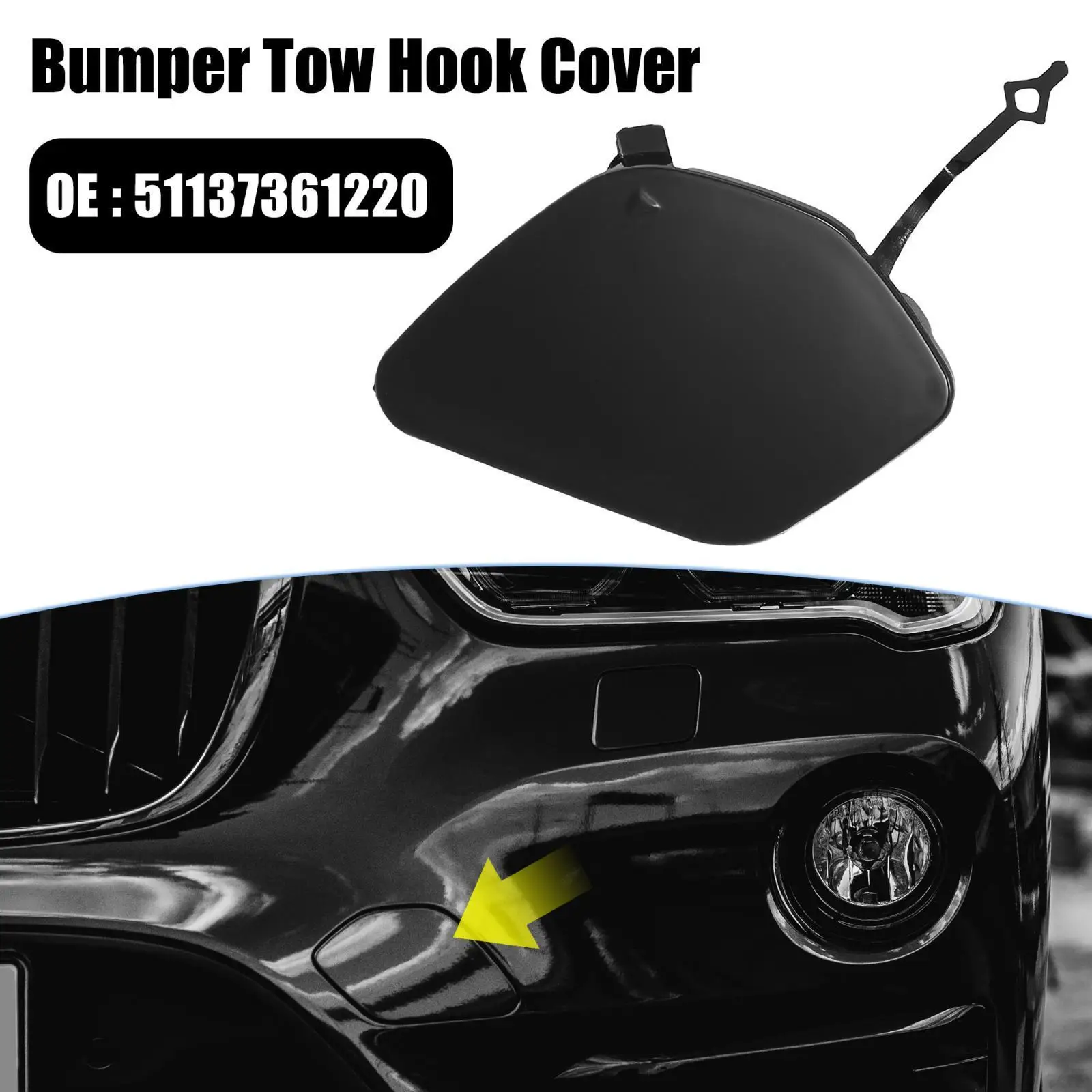 front bumper trailer cover bumper towing hook hole cover For BMW X1 F48 F49  2016-2019 51137361220