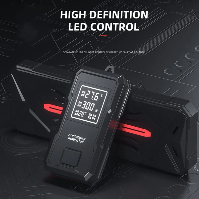 AT13 Aquarium Heater With Digital Display-High Power External Control,Automatic Thermostat,Real-Time Power Monitoring US Plug