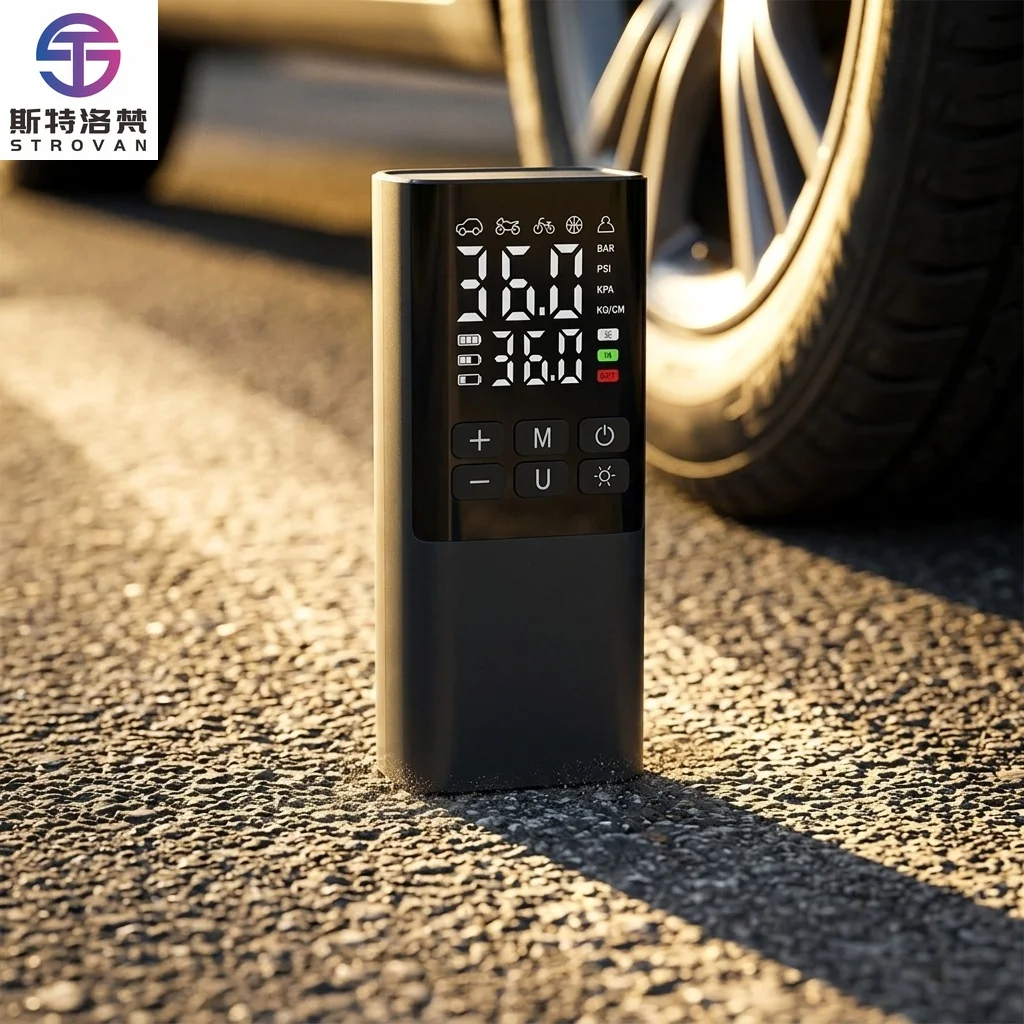 Portable Digital Display Tire Inflator Pump with ABS Material and Tire Pressure 60W Air Compressor