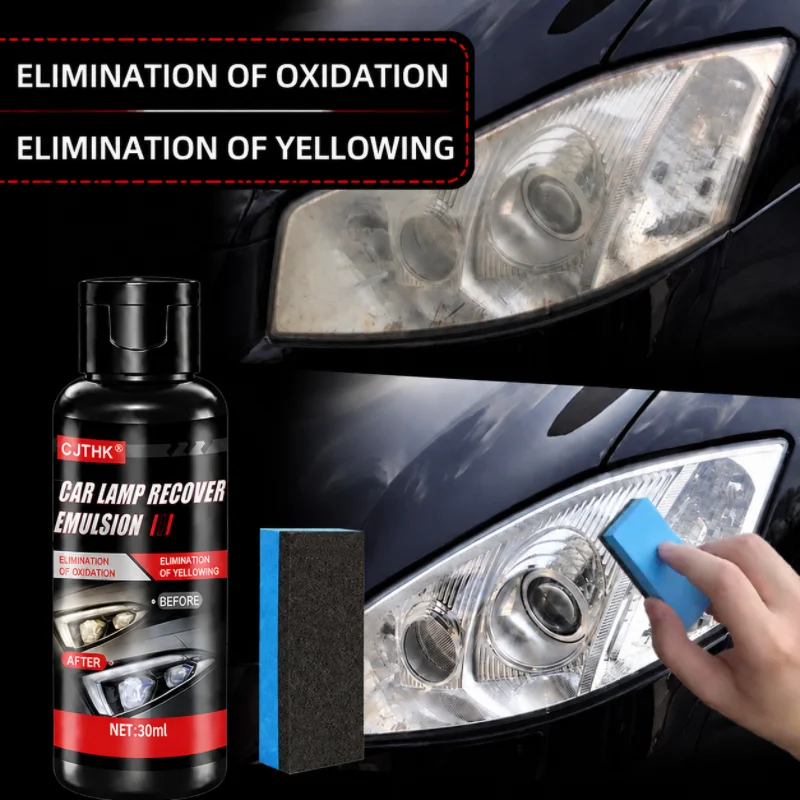 Car Headlight Restoration Polishing Kits Headlamp Scratch Remover Repair Cleaning Paste Remove Oxidation Headlight Polish Liquid