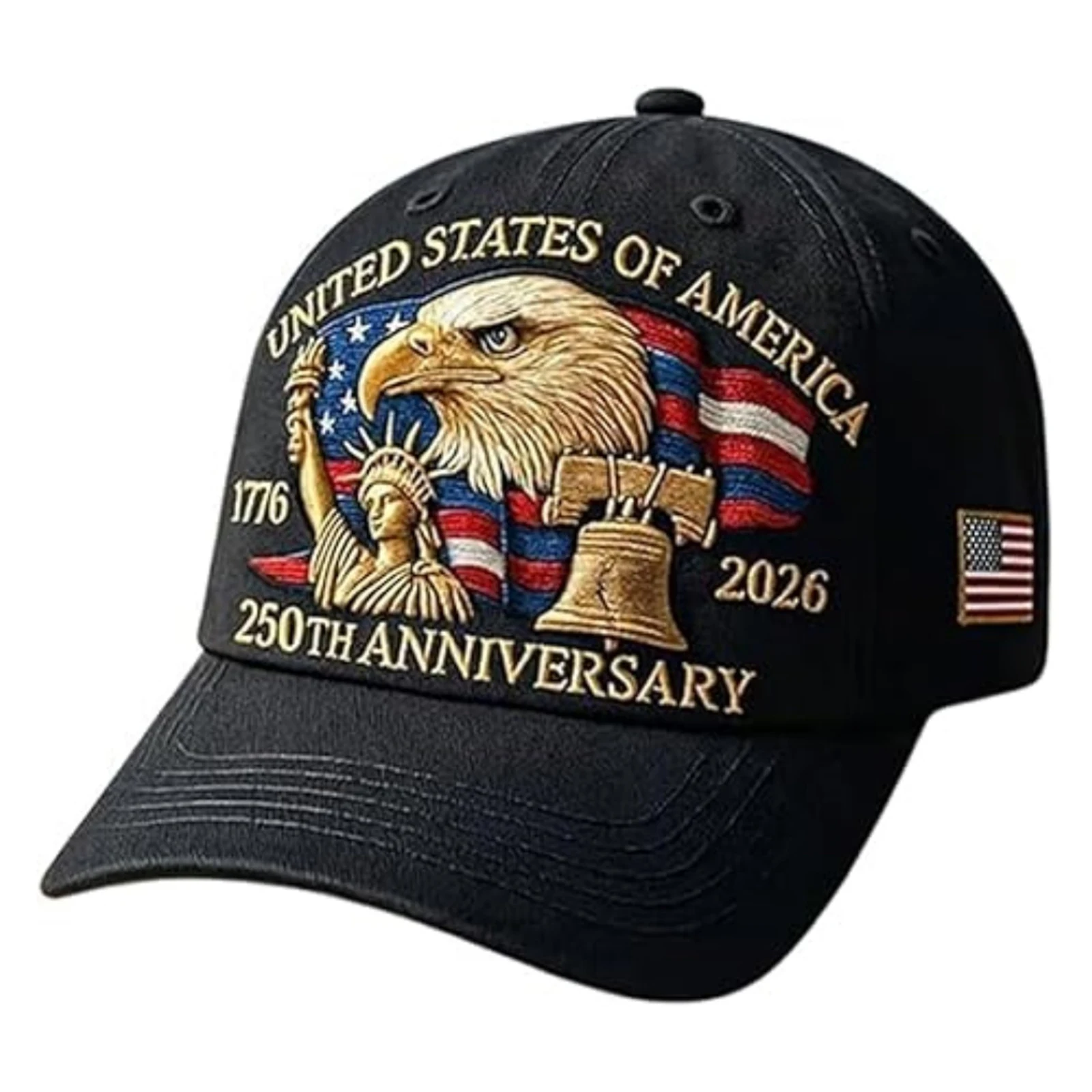 Chapeau du 250e anniversaire des états-unis, Protection solaire, casquette de Baseball imprimée aigle chauve, casquette patriotique rétro pour femmes et hommes