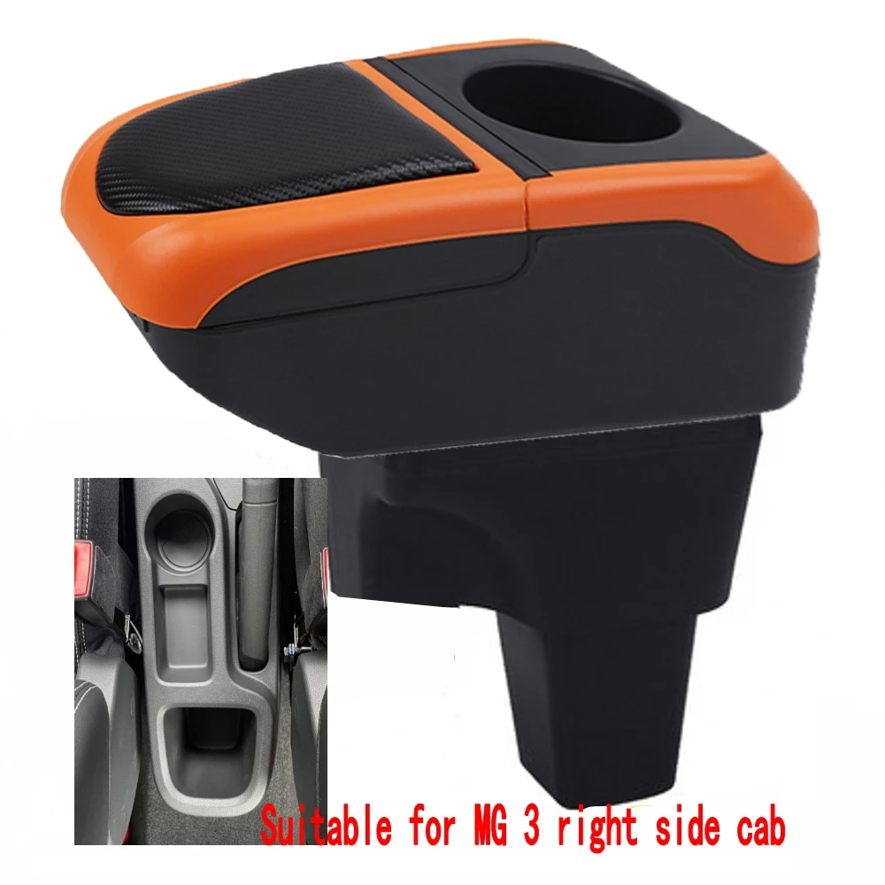 

For Car Morris Garages MG3 MG 3 Armrest Box Arm Elbow Rest Center Console Storage Case with Cup Holder USB Port