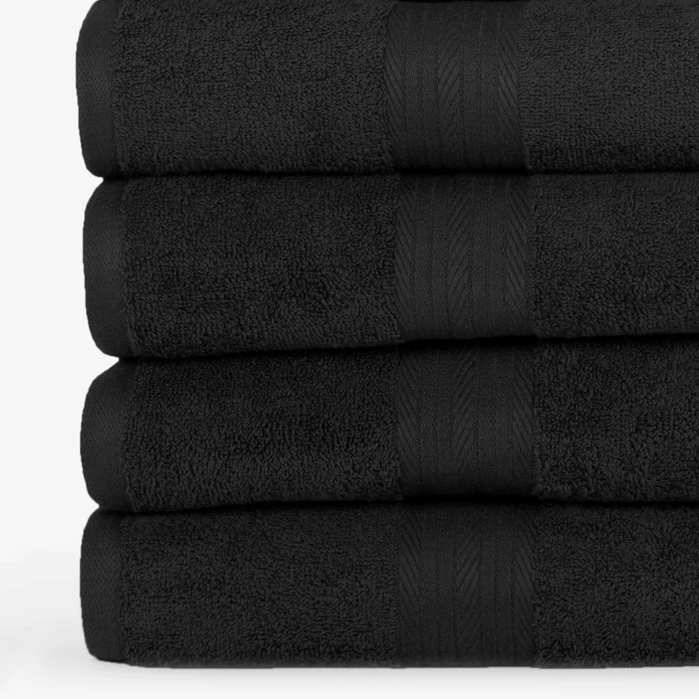 Set asciugamani di cotone di lusso: 4 asciugamani, 4 asciugamani da bagno, 10 salviette - Certificato Oeko-Tex, 600 GSM, 100% cotone, alta assorbimento