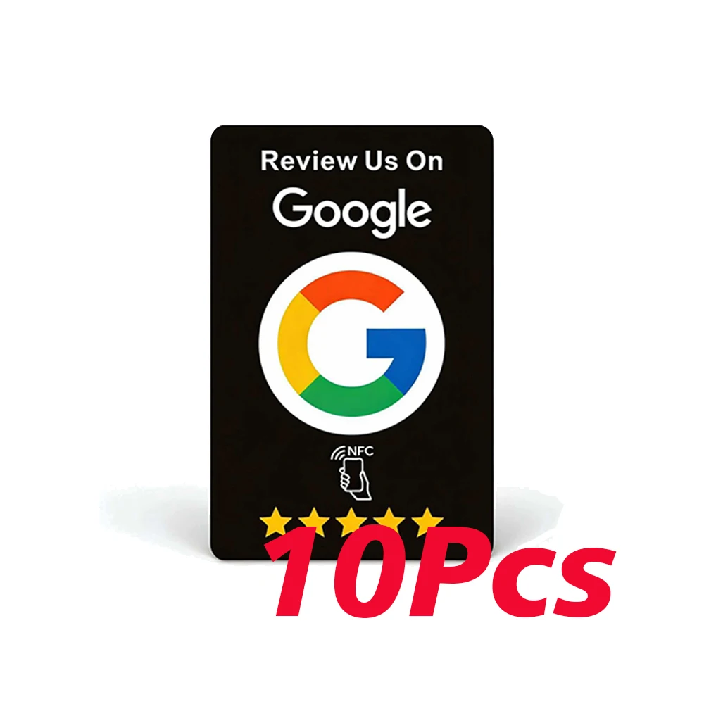 Schwarze NFC-Tap-Karte für Google-Bewertungen, sofort aktivierbar, steigert die Geschäftsbewertungen, Google-Bewertungs-Tap-NFC-Karte