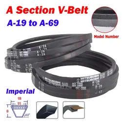 1Pcs A Section V-Belt izes A-20 to A-69 Imperial Triangle Transmission Belts for Car/Lawn Mower Width 13mm x 8mm