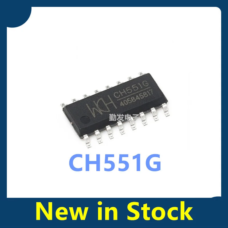 10PCS CH551G 10KB 8-bit enhanced USB microcontroller, SOP-16 surface-mount chip