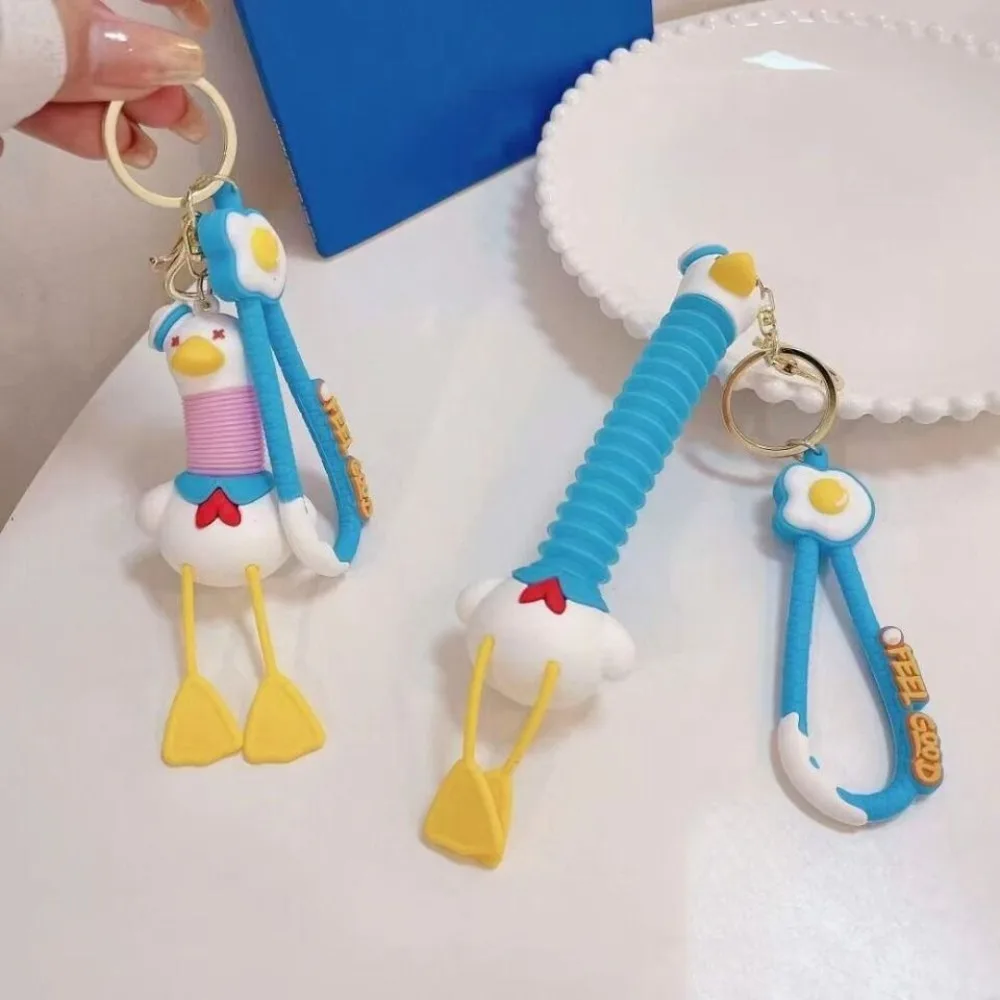

Silicone Lanyard Keyfob Sailor Duck Animal Red Scarf Duck Doll Gifts