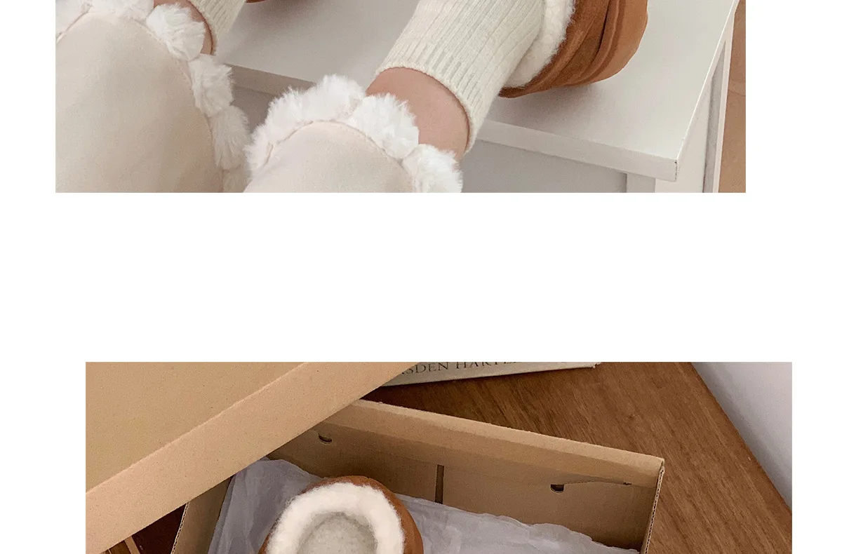 Neue schwarze flauschige Katzenpantoffeln für Damen, bezaubernde Tier-Schuhe, flauschige Hausschuhe, Damen-Winter-Plüsch-Mary-Jane-Slipper. – Detail 36