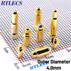 2 PCS Overall Diameter 4.0 MM Spring-Loaded Pogo Pin Connector Contact Probe Power Charge OD 4MM