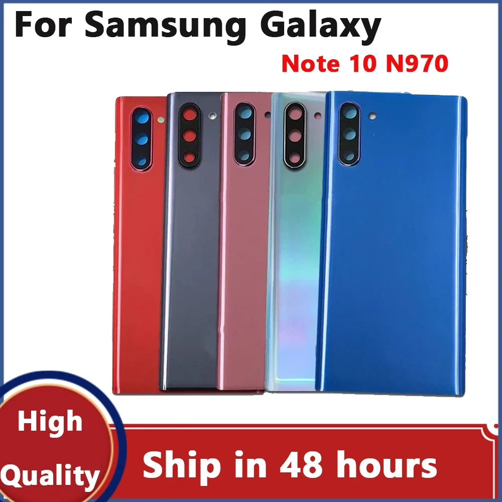 

New For Samsung Galaxy Note 10 Battery Back Cover Rear Door Note10 N970 3D Glass Panel Note10 Housing Case Camera Lens