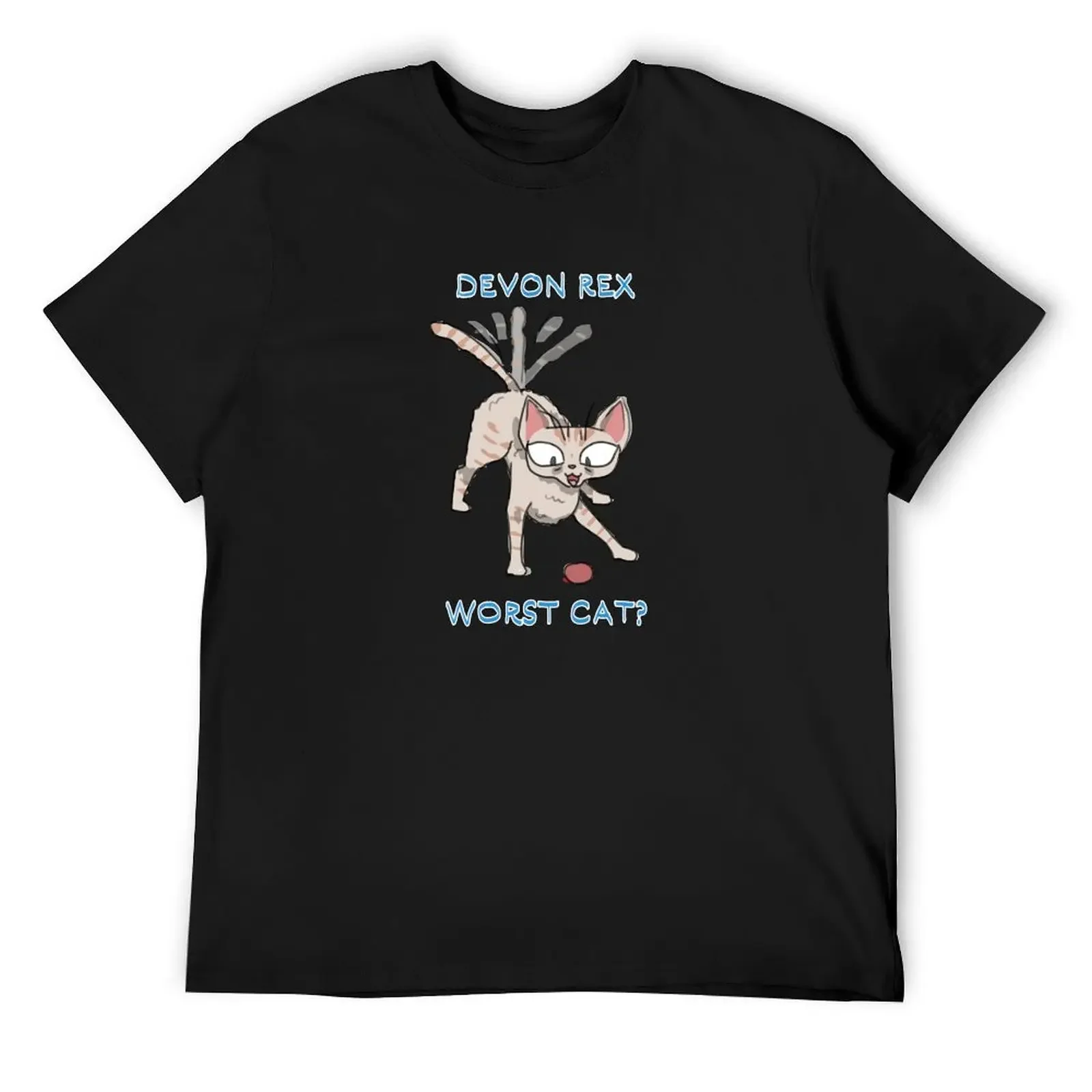 Devon Rex - worst cat? T-Shirt animal prinfor boys heavyweights men clothing