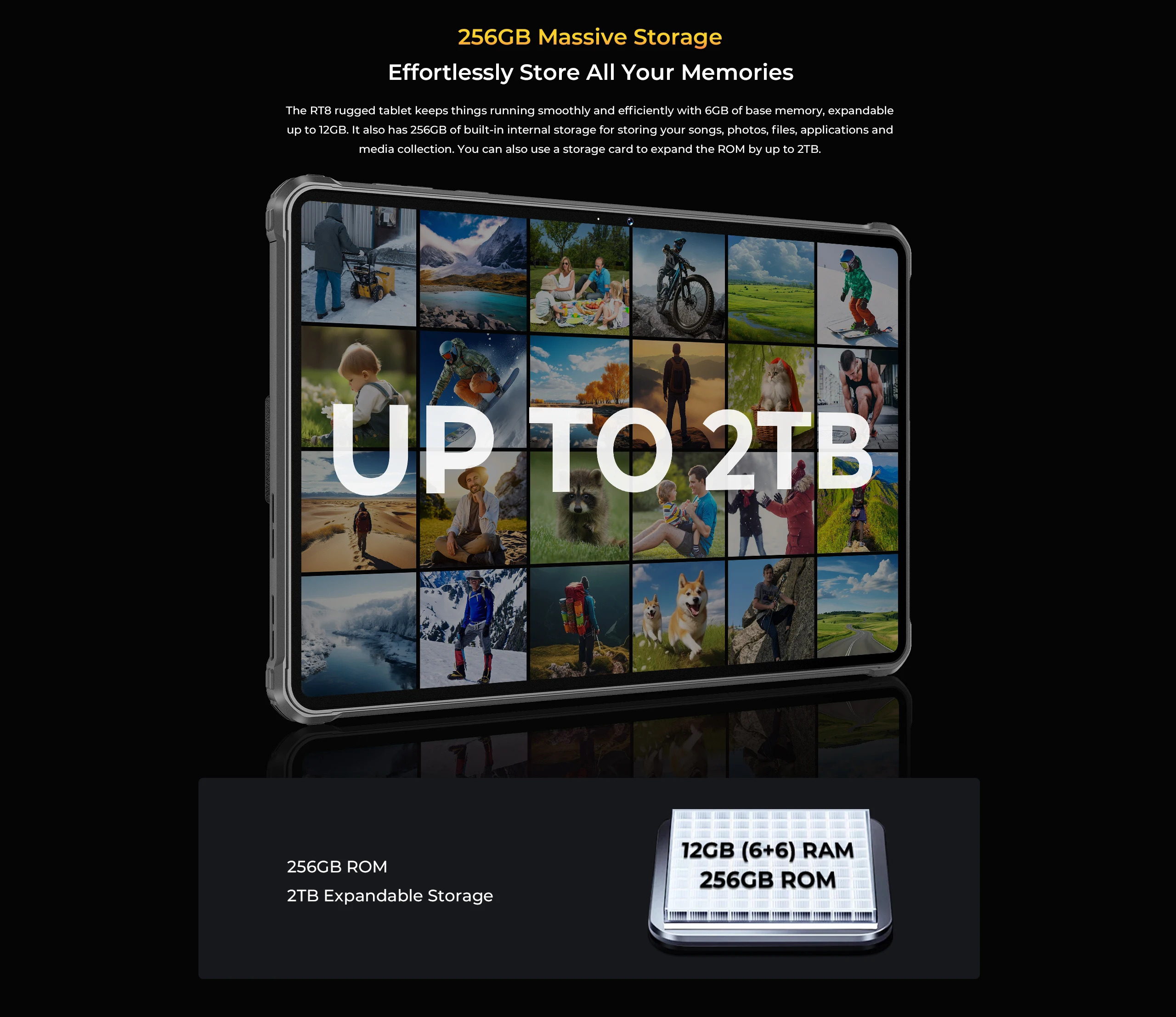 Oukitel RT8 Rugged 20000mAh Tablet 11" FHD+ Display 6GB+256GB Helio G99 Tablet 48MP Camera Tablets PC 33W Android 13