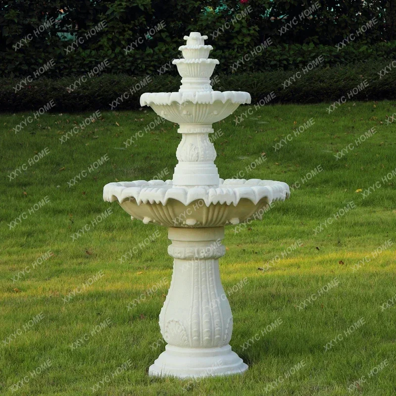 

Y Большой беговой фонтан в европейском стиле, рыбный пруд, открытый сад, водные элементы, украшение пола