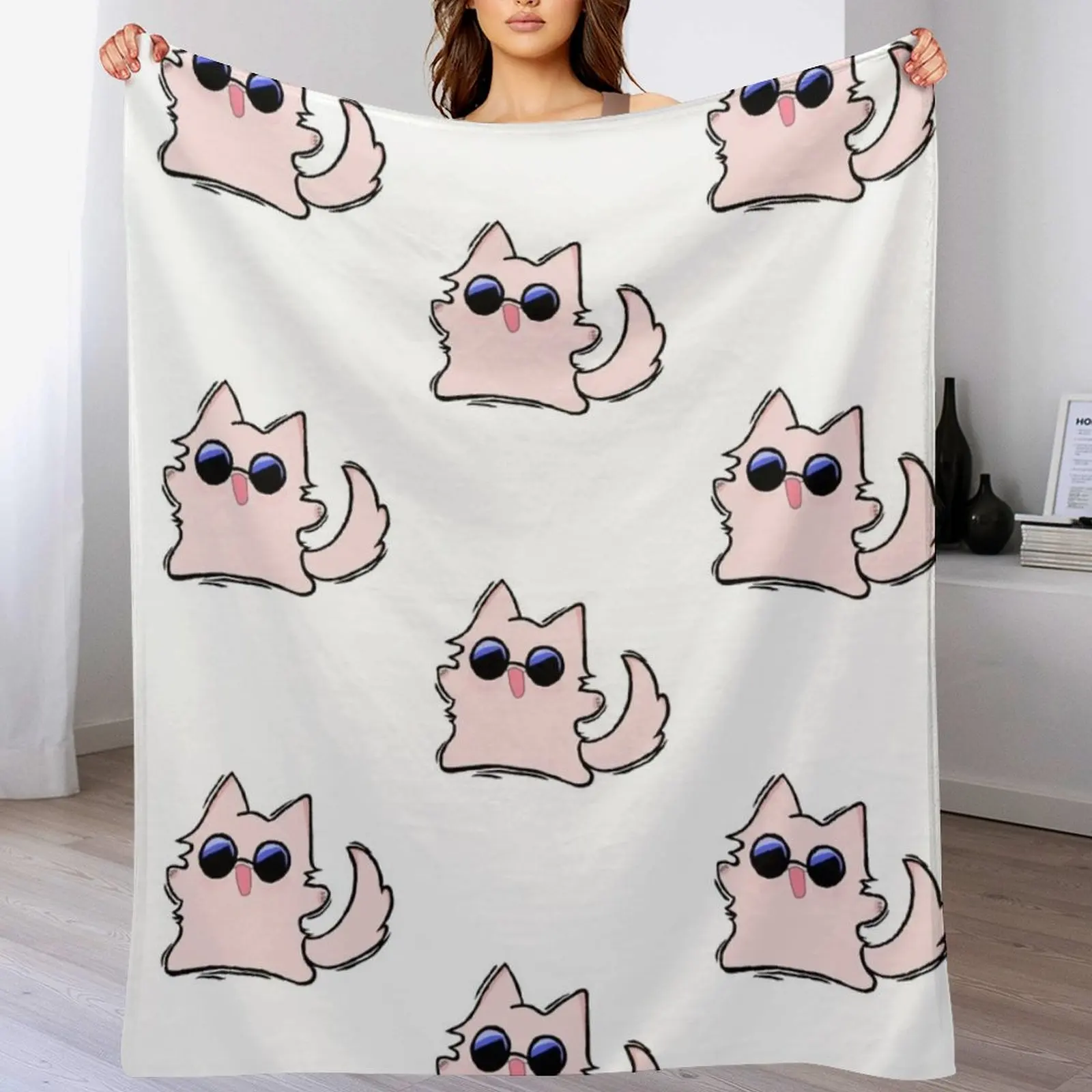 

GOJO CAT! Throw Blanket Soft Plaid Luxury Throw Warm Baby Blankets