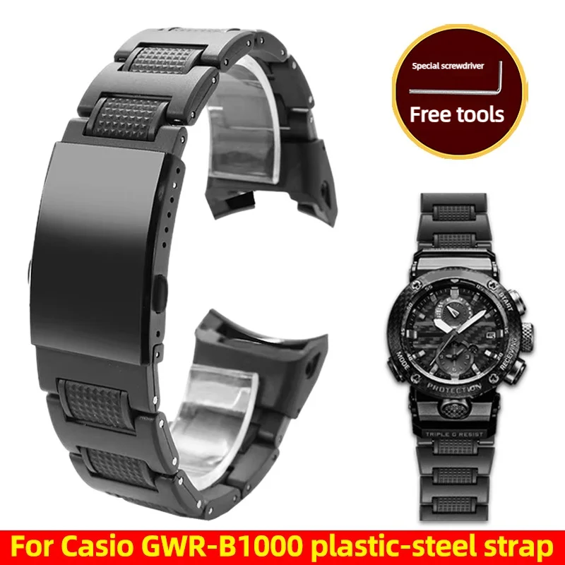 

GWR-B1000 Outdoor sport watchband For G-Shock Casio GWR-B1000 Lightweight Plastic Steel strap band Replacement Watch Accessories