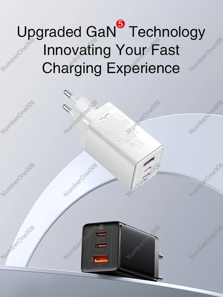 65W Chargeur Rapide USB-C Type C USB Charger Gallium Nitride Charger Fast Charge Charging Plug Super Fast