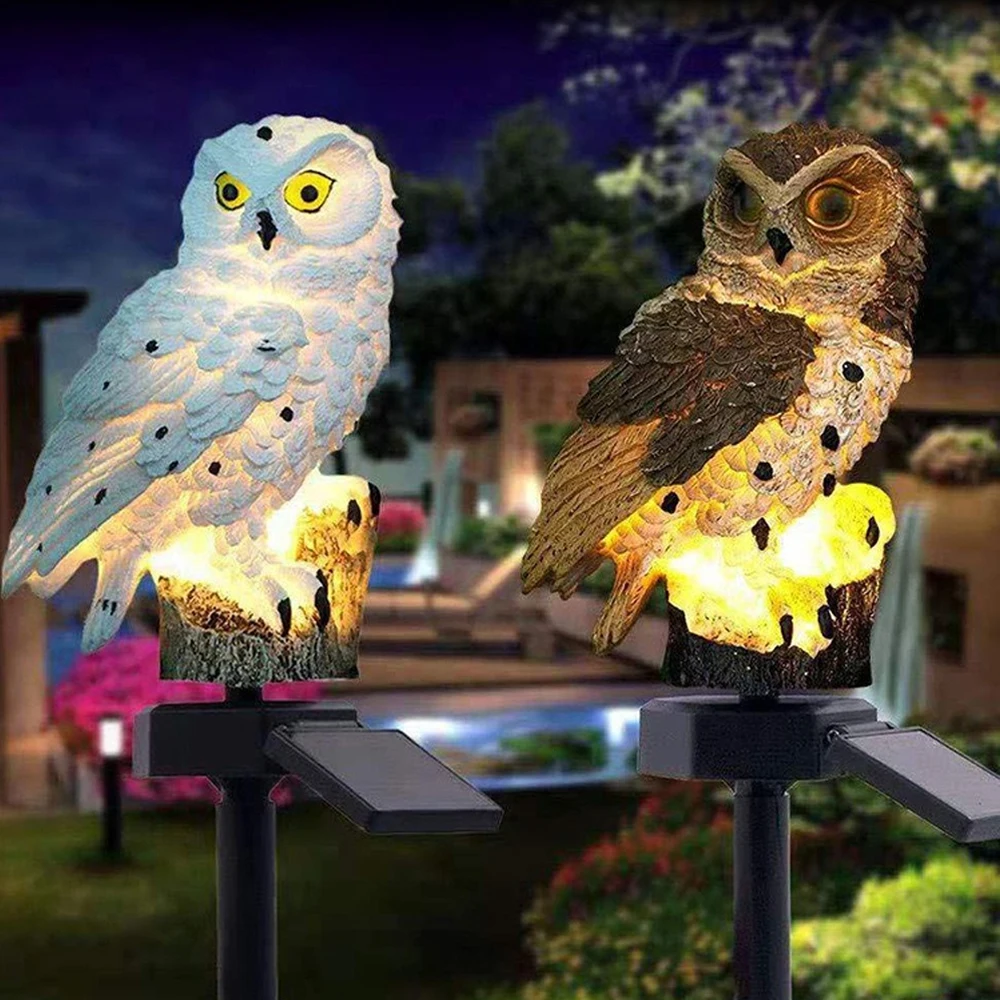 

LED Resin Owl Solar Light Animal Waterproof Light Outdoor Decor for Garden Lawn Walkway Courtyard Party Decoration