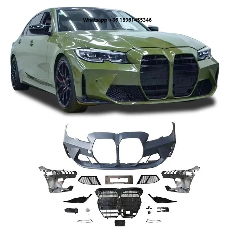 For 3 Series G20 G28 Upgrade G80 M3 Front Bumper Body Kits Latest VersionBody Parts New M3 Style With Hood 2
