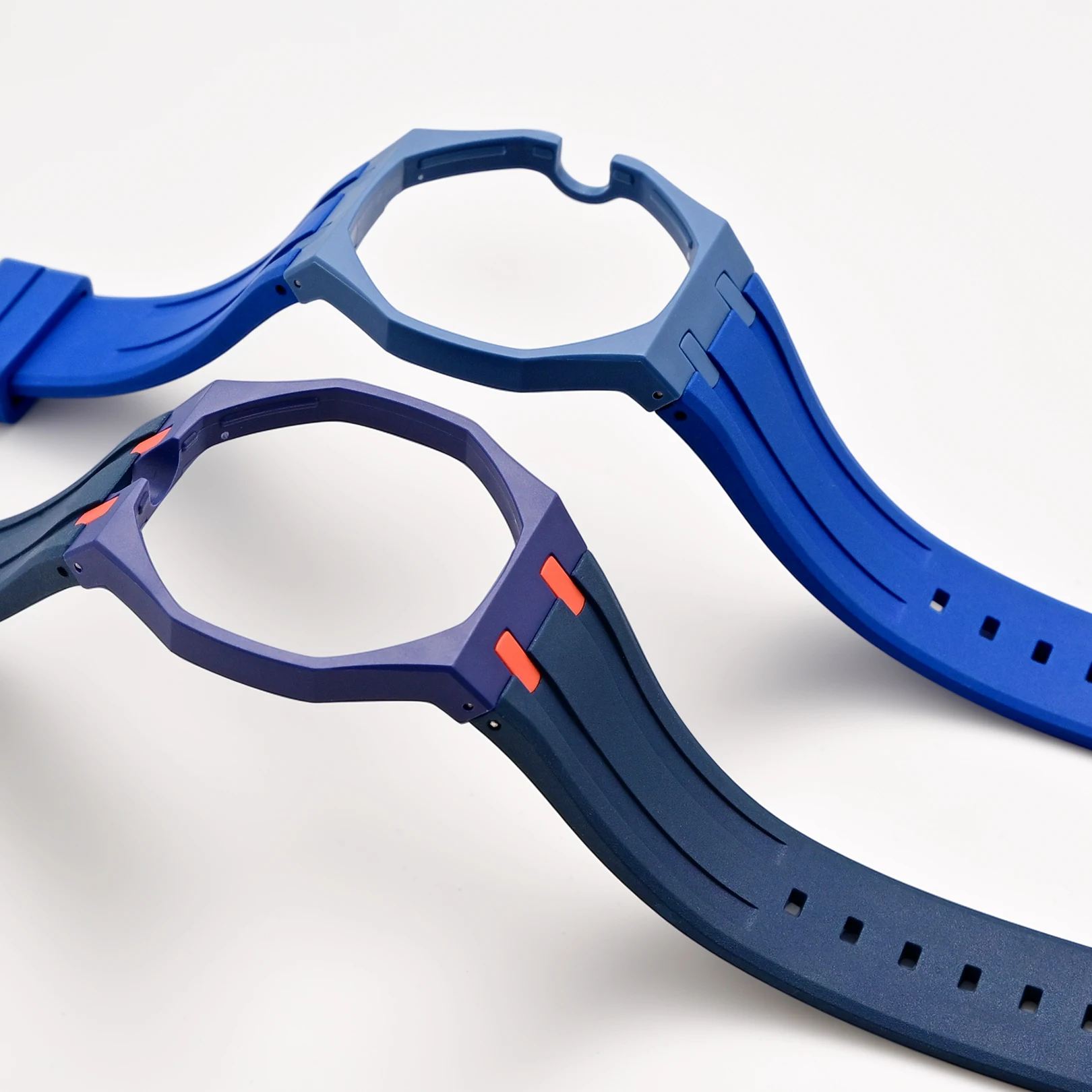 Case Strap for AP X Swatch Royal Pop Pocket FKM Fluoro Rubber Watch Band Modified Bioceramics Bezel Protective Shell Watchband