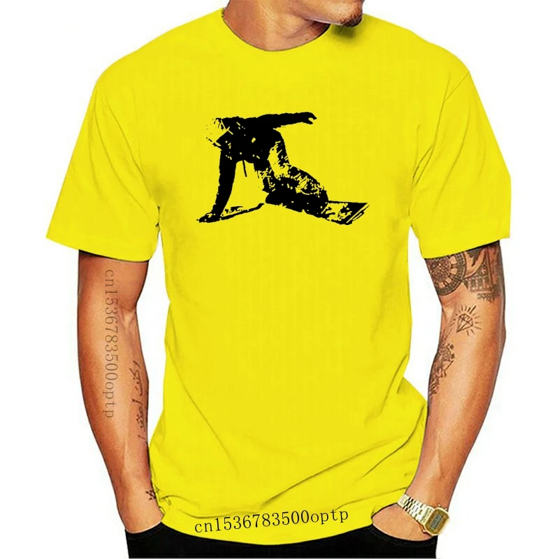 Camiseta de deportes de invierno para hombre، camisa 100% de algodón، style Hip Hop y Harajuku، على الجليد y esquí #1