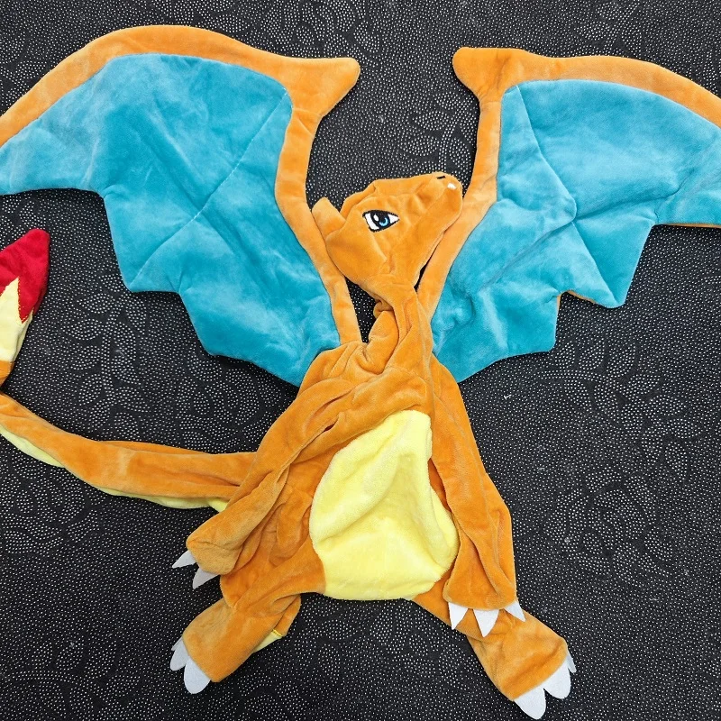 Funda de cuero semiterminada de 30-100CM para muñecos de peluche de Pokémon Charizard, sin relleno, con diseño de dragón gigante de dibujos animados, juguetes para niños