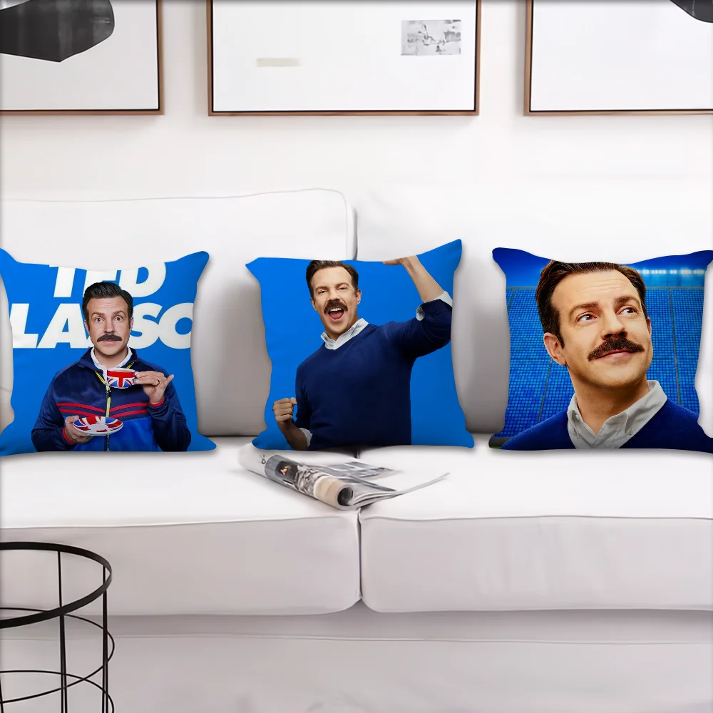 New TV Series Ted Lasso cushion cover Accessories Square Cushion Room Bedroom Headboard Sofa Living Backrest Car Nap Time