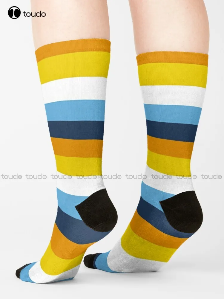 Aroace Pride Flag Socks High Quality Cute Elegant Lovely Kawaii Cartoon Sweet Cotton Sock Cute Pattern Funny Autumn Cartoon Art