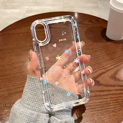Transparent Phone Case For iPhone 11 15 13 Pro Max 14 12 XR X XS 7 8 Plus 15promax 13promax 6 SE 2020 Soft Silicon Fundas Cover