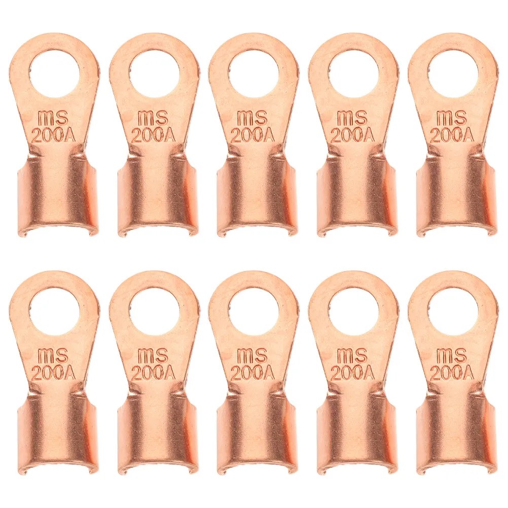 

10 шт. медных клемм-наконечников для проводов, открытые обжимные клеммы, электрические соединители, кабельные наконечники-лопатки