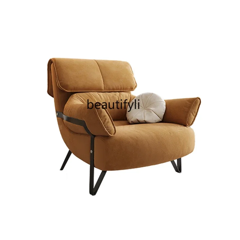 

Designer living room single modern master bedroom recliner small apartment Italian light luxury balcony lazy leisure sofa chair