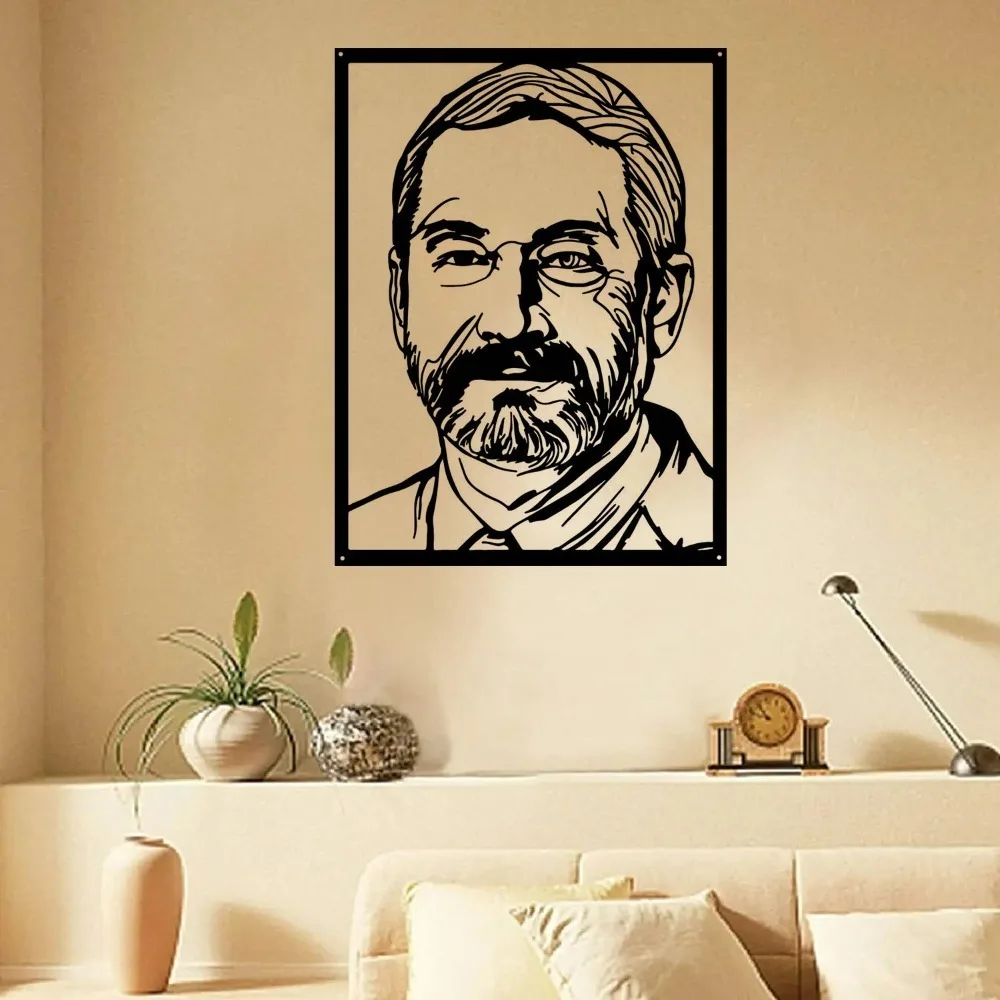 1pc Customizable Framed Metal Portrait, Personalized Photo Art, Stylish Memorable Home Decor Gift (Only For Decoration)