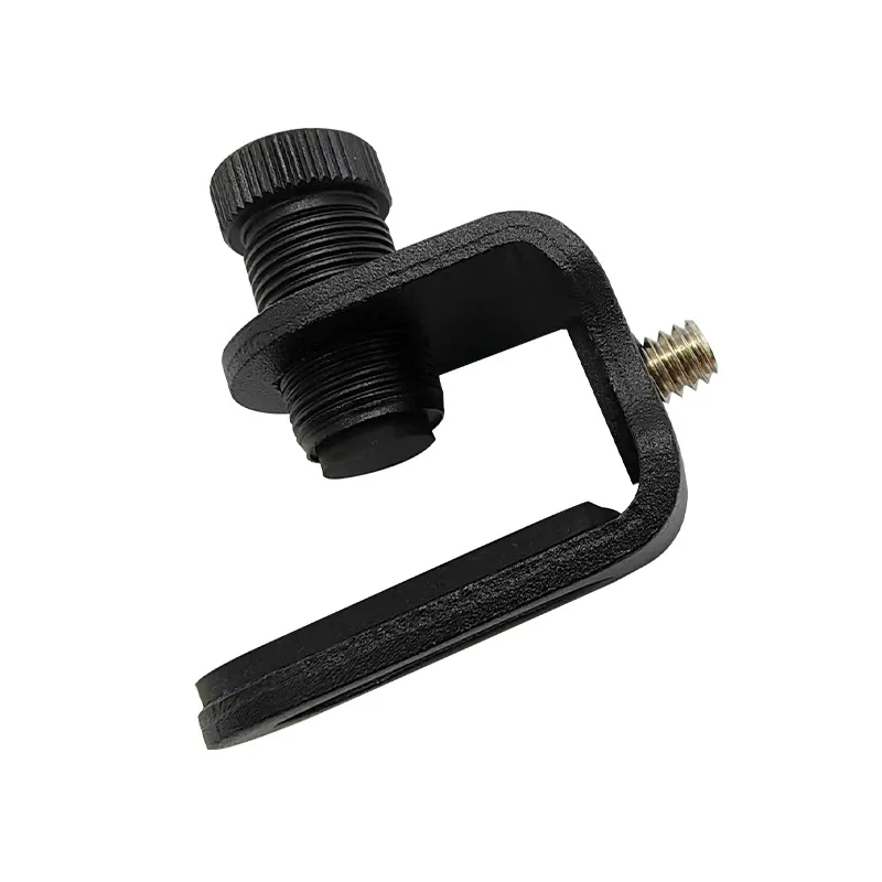 U-Shaped Clamp Mount with Phone Holder, Clip On Mount with 1/4" Screw Ball Head Adapter for Ring Light, Laptop Computer, Webcam