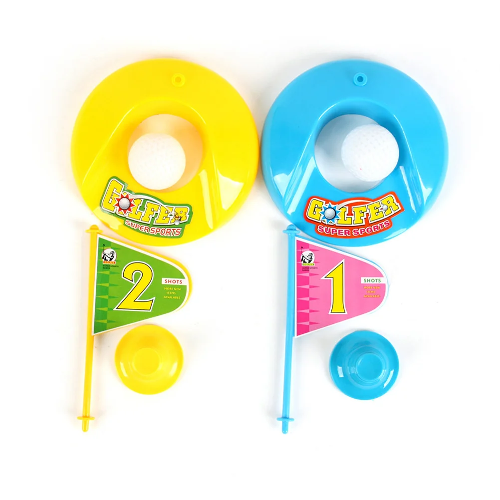 

2Sets Kid Golf Practice Set Colorful Premium Material Lightweight Backyard Beach Kids Training Game Mini Gift Set